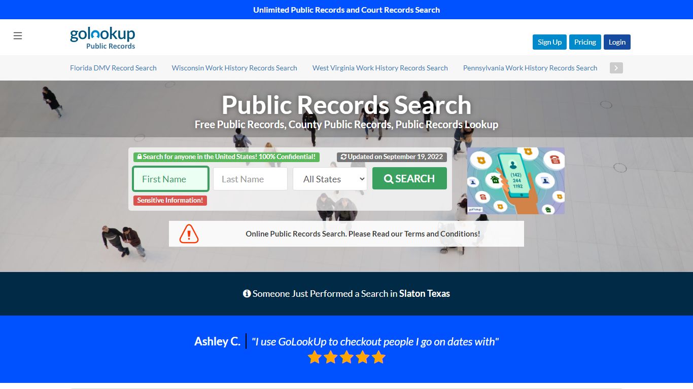 Online Public Records | Free Public Records Search | GoLookUp